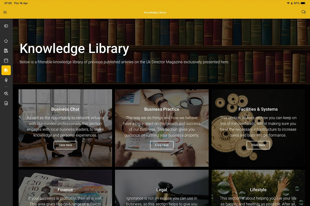 UK Director Magazine website — member portal